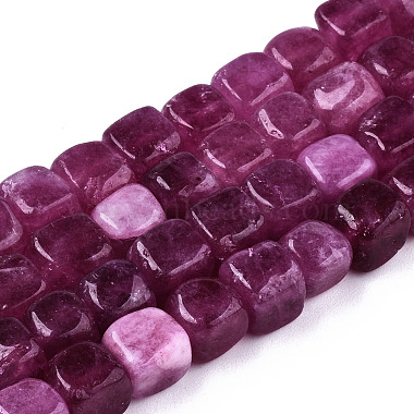 Purple Cube Dolomite Beads