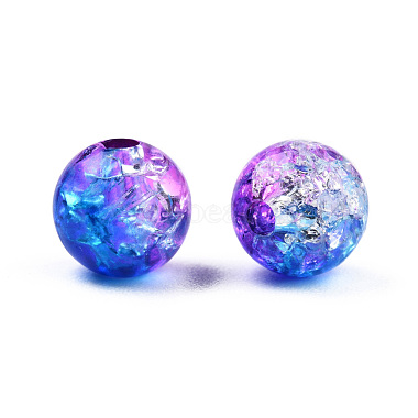 Medium Blue Round Acrylic Beads
