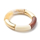 Chunky Curved Tube Beads Stretch Bracelet for Teen Girl Women(X-BJEW-JB06991-01)-1