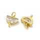 Brass with Clear Cubic Zirconia Pendant Bail(KK-G490-05G)-2