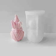 Easter Dwarf/Gnome DIY Silicone Candle Molds, for Scented Candle Making, White, 6.3x6.3x10.5cm(WG70220-01)
