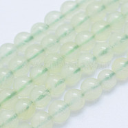 Natural Prehnite Beads Strands, Round, Grade A-, 4~4.5mm, Hole: 1mm, about 98pcs/strand, 15.5 inch(39.5cm)(G-L478-37-4mm)