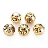 CCB Plastic Pendants, Suzumaru Beads, Round, Light Gold, 16mm, Hole: 3.5mm(CCB-T006-105A-KC)