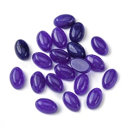 Natural White Jade Cabochons, Oval, Dyed, Mauve, 6x4x2~2.5mm(G-A094-01A-23)