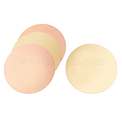 AHADEMAKER 4Pcs 2 Style Brass & Copper Sheets, Flat Round, Mixed Color, 100x0.5mm, 2pcs/style(KK-GA0001-45)