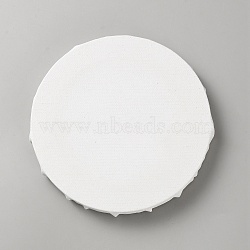Wood Painting Linen Panels, Blank Drawing Boards, for Oil & Acrylic Painting, Flat Round, 150x17mm(AJEW-WH0070-73C)