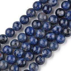 Natural Sodalite Beads Strands, Grade A, Round, 10mm, Hole: 1mm, about 37pcs/strand, 14.96 inch(38cm)(G-G0003-C01-C)