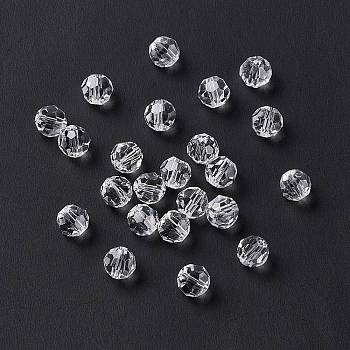 Imitation Austrian Crystal Beads, Grade AAA, Faceted(32 Facets), Round, Clear, 6mm, Hole: 0.7~0.9mm