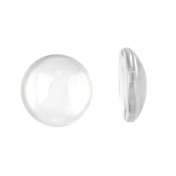 Transparent Glass Cabochons, Clear Dome Cabochon for Cameo Photo Pendant Jewelry Making, Clear, 11.5~12x4mm