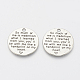 Tibetan Style Alloy Quote Pendants for Teachers' Day(TIBE-Q085-05AS-FF)-1