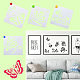 2 ensemble carré avec pochoir de dessin pour animaux de compagnie à motif floral et papillon(DIY-CW0001-12)-8