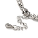 304 Stainless Steel Heart Charm Bracelet with Enamel(BJEW-B057-08P)-4