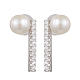 clous d'oreilles en perles naturelles(EJEW-P286-18P)-1