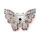 Butterfly Zinc Alloy Rhinestone Brooches for Backpack Clothes(JEWB-S027-04C)-1