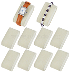 Plastic Covered with Velveteen Bracelet Pillows, Oval, for Jewelry Bracelet & Watch Displays, Honeydew, 8x4.35x3.15cm(ODIS-WH0099-88)