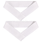 Cotton Elastic Ribbing Fabric for Cuffs, White, 550x35~77x3mm(DIY-WH0308-804A)