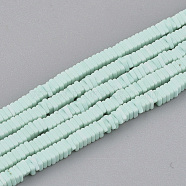 Natural Agate Beads Strands, Dyed, Square Heishi Beads, Thin Slice Beads, Aquamarine, 2~2.5x2~2.5x1mm, Hole: 1mm, about 391~448pcs/strand, 15.7 inch(G-T115-05F)