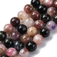 Natural Tourmaline Beads Strands, Round Beads, 8mm, about 49pcs/strand, 15.35 inch(39cm)(G-L608-B01-02)