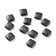 316 Surgical Stainless Steel Beads, Square, Antique Silver, 9x9x3.8mm, Hole: 1.6mm(STAS-K276-03AS)