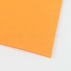 Non Woven Fabric Embroidery Needle Felt for DIY Crafts, Orange, 30x30x0.2~0.3cm, 10pcs/bag(DIY-R061-08)