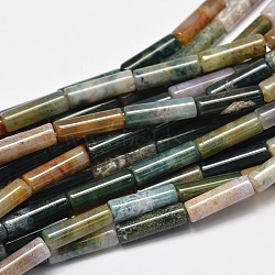 Column Natural Indian Agate Bead Strands, 13~14x4mm, Hole: 1.2mm, about 29pcs/strand, 15.3 inch(G-M258-04)