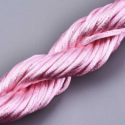 Polyester Thread, Flamingo, 2mm, about 10m/bundle(X-OCOR-S124-03)