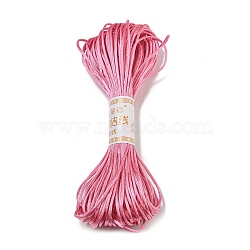 Polyester Embroidery Floss, Cross Stitch Threads, Hot Pink, 1.5mm, 20m/bundle(OCOR-C005-A05)