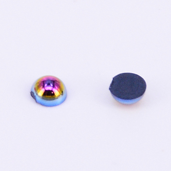 ABS Plastic Imitation Pearl Beads, Half Round, Colorful, 1: 3x1.5mm, about 400pcs/bag