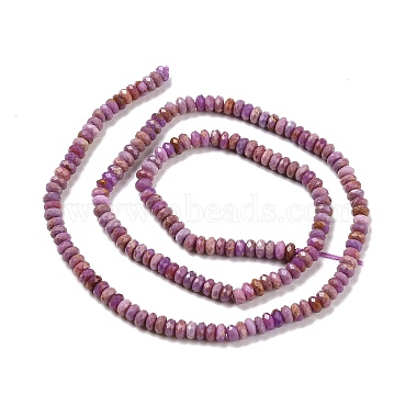 Натуральный лепидолит / пурпурный слюдяный камень бисер пряди(G-H278-03B)-3