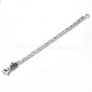 Men's Alloy Cable Chain Bracelets(X-BJEW-T014-03)-2