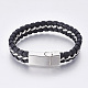 Leather Braided Cord Bracelets(BJEW-E350-08B)-2