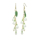 Glass Flower Dangle Earrings(EJEW-JE05378)-1