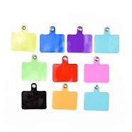 Plastic Cell Phone Lanyard Tether, with Iron Findings, Random Color, 5.9x5.45x0.3cm(FIND-H037-01)