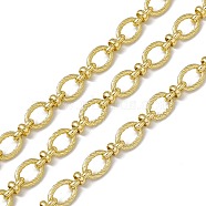 Brass Oval & Knot Link Chains, with Spool, Soldered, Long-Lasting Plated, Cadmium Free & Nickel Free & Lead Free, Real 18K Gold Plated, 11x8x1.6mm, 9.5x5mm(CHC-P010-13G)