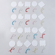 40Pcs 5 Style Acrylic Transparent Blank Pendants, with 40pcs 5 Style Alloy Ball Chains, Flat Round & Heart & Square & Rhombus, For Keychain Scrabook Ornament Making, Clear, 46~60.5x45~60.5x2mm, Hole: 3mm, 8Pc/style(DIY-CJC0002-011)