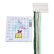 Flower Pattern DIY Cross Stitch Beginner Kits, Stamped Cross Stitch Kit, Including 11CT Printed Fabric, Embroidery Thread & Needles, Instructions, Colorful, 195~198x195~204x1mm(DIY-NH0004-02D)
