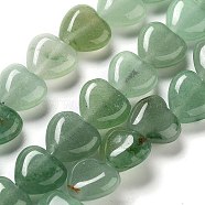 Natural Green Aventurine Beads Strands, Heart, 10x10x4.5~5mm, Hole: 0.7mm, about 20pcs/strand, 7.28''~7.48''(18.5~19cm)(G-P528-C06-01)