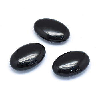 Natural Obsidian Healing Massage Palm Stones, Pocket Worry Stone, for Anxiety Stress Relief Therapy, Oval, 60x40x20~21mm
