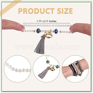 11Pcs Boho Seed Beads Stretch Bracelets Set(JB739A)-3