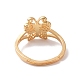 Brass Butterfly Thick Adjustable Ring for Women(RJEW-P034-01G)-3
