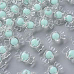 Transparent Acrylic Beads, Bead in Bead, Candy, Aquamarine, 9x17x8.5mm, Hole: 2mm, about 960pcs/500g(TACR-S152-03A-SS2111)