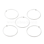 304 Stainless Steel Surgical Stainless Steel Wine Glass Charms Rings, Hoop Earring Findings, DIY Material for Basketball Wives Hoop Earrings, Stainless Steel Color, 54x50x0.7mm(X-STAS-L214-01G-P)