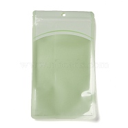Plastic Zip Lock Bag, Storage Bags, Self Seal Bag, Top Seal, with Window and Hang Hole, Rectangle, Light Green, 21x12x0.15cm, Unilateral Thickness: 3.3 Mil(0.085mm)(OPP-H001-02C-04)