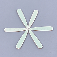 Cellulose Acetate(Resin) Big Pendants, teardrop, Pale Green, 53~54x10~10.5x2.5mm, Hole: 1mm(X-KY-T008-14H)
