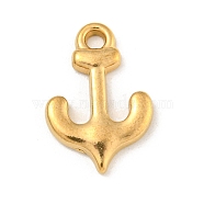 Ion Plating(IP) 304 Stainless Steel Pendants, Anchor Charm, Real 18K Gold Plated, 21x14x2.5mm, Hole: 2.1mm(STAS-N103-121G)