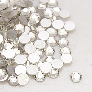 Glass Flat Back Rhinestone, Grade A, Back Plated, Faceted, Half Round, Crystal, SS6, 1.9~2mm, 1440pcs/bag(RGLA-C002-SS6-001)