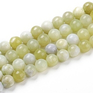 Natural Jade Beads Strands, Round, 8mm, Hole: 1mm, about 50pcs/strand, 14.96 inch(38cm)(G-G844-01-8mm)