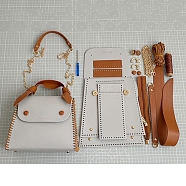 DIY PU Leather Lady Bag Making Kits, Shoulder Bags Kit for Beginners, Gainsboro, 21x17x9cm(PW-WG17204-02)