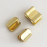 Brass Zipper Top Stops, Replacement Zipper Accessories, Light Gold, 8x5x5mm, Inner Diameter: 2.5mm, 6x5x4.5mm, In Diameter: 2.5mm, 2pcs, 3pcs/set(FIND-WH0062-23C-03)