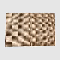 PVC Non-Slip Imitation Rattan Insulation Pad, Restaurant Western Placemat, Camel, 450x300x1mm(AJEW-TAC0003-07)